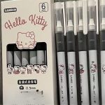 Hello Kitty Liquid Ink Rollerball Pen – High-Quality, Quick-Drying 0.5mm Black Pen, Cute Design for Exams and Writing - Image 5