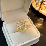 V Shape Zircon Open Ring Minimal Luxury Design