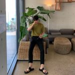 Men’s Slim Fit Knit Polo Shirt – Korean V-Neck Stretch Cotton Ice Silk Tee - Image 4