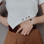 Four Leaf Clover Titanium Steel Rose Gold Open Bracelet for Women - Image 15