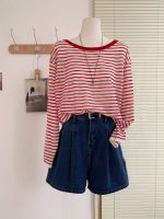 Women’s Relaxed Wide-Leg Denim Shorts – Pleated A-Line Loose Fit - Image 3