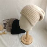 Women’s Double-Layer Rabbit Fur Knit Beanie - Image 4