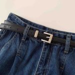 Women’s Relaxed Wide-Leg Denim Shorts – Pleated A-Line Loose Fit - Image 8