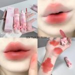 6 Color Lip Gloss, Cute Little Bear, Tender Color Lip Gloss Velvet Soft Mist Matte Color Rendering Brightening Non Stick Cup Lipstick, Lip Gloss - Image 6