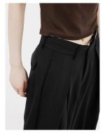 Women's Wide Leg Straight Trousers - High Waist Extra Long Dress Pants - Image 12