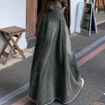 High Waist Denim A-Line Midi Skirt for Women - Image 7