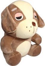 Sleepy Puppy Plush Toy - Tan and White Dog with Big Drooping Eyes - Ultra-Soft Stuffed Animal - Image 2