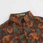 Vintage Floral Print Short Sleeve Shirt – Unisex Loose-Fit Hong Kong Style Vacation Shirt - Image 7