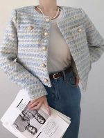 Elegant French-Style Slimming Jacket – Women’s Round Collar Outerwear - Image 4