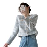 Elegant French-Style Slimming Jacket – Women’s Round Collar Outerwear - Image 3