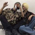Men’s Vintage Chain Print Short Sleeve Shirt – Loose Fit Hong Kong Style Casual Top - Image 9