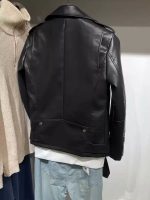 Men’s Black Faux Leather Moto Jacket – Wang Yibo Style Streetwear Biker Jacket - Image 2