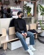 Men’s Thick Turtleneck Cable Knit Sweater – Slim Fit Solid Color Pullover - Image 2