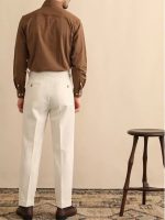 Men’s High-Waist Straight Trousers – Loose Fit Business Casual Pants with Paris Buckle - Image 5