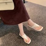 Elegant Toe Ring Flat Sandals – Fashion Casual Slip-On Beach Slides for Women - Image 6