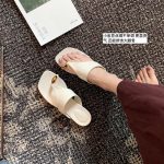 Elegant Toe Ring Flat Sandals – Fashion Casual Slip-On Beach Slides for Women - Image 7