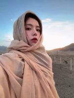 Cotton Linen Shawl Scarf – Lightweight Sun Protection Travel Wrap for Women - Image 2