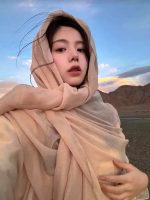 Cotton Linen Shawl Scarf – Lightweight Sun Protection Travel Wrap for Women - Image 3