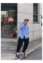 Men’s Vintage Striped Work Shirt – Loose Fit American Style Long Sleeve Pocket Shirt - Image 7