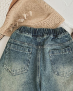 Korean Style Retro Kids Jeans - Image 3