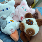 Cute Plush Long-Tail Cat Keychain – Soft Doll Pendant and Backpack Charm - Image 2
